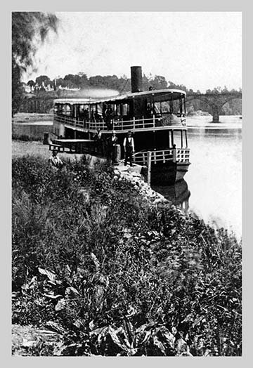 « riverboat »-reproduction de photo sans cadre, H 36 po x l 24 po x P 1,5 po