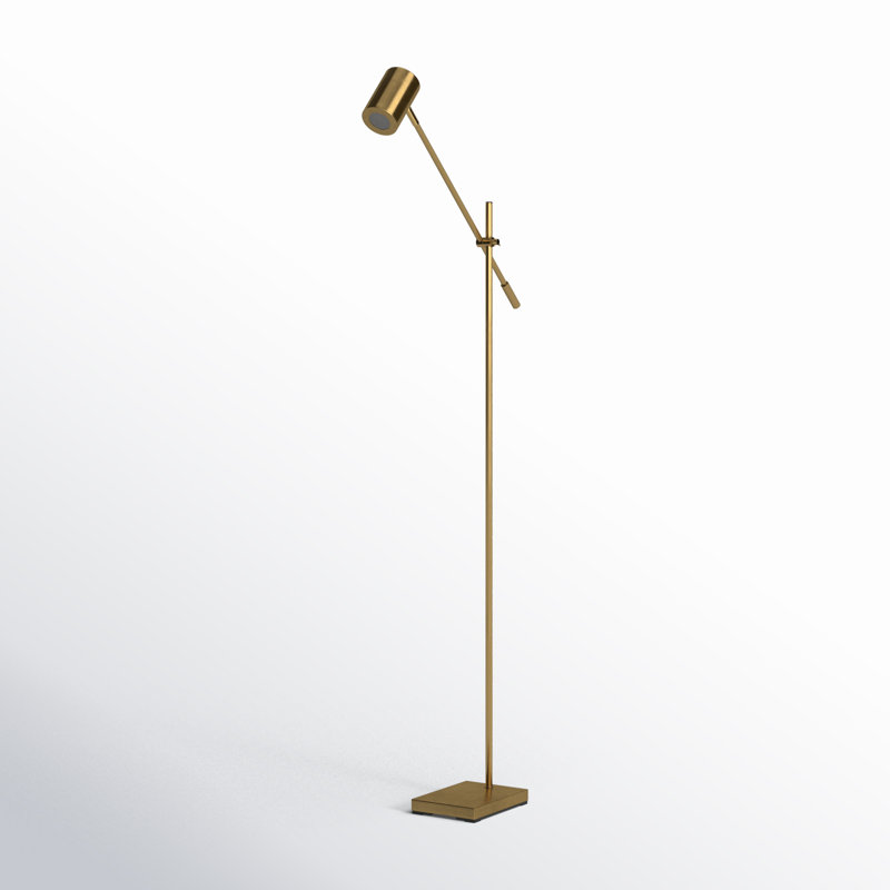 Inge 63'' Antique Brass Adjustable Metal Floor Lamp