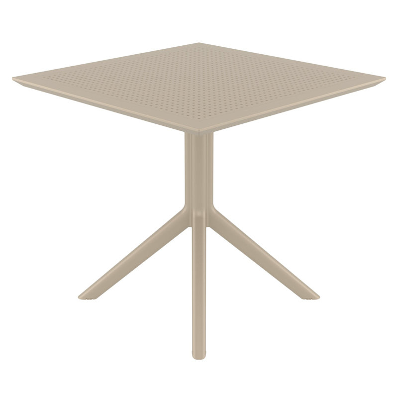 Table de salle à manger Farrah, Taupe, 27.5" W x 27.5" L x 29.5" H, Non