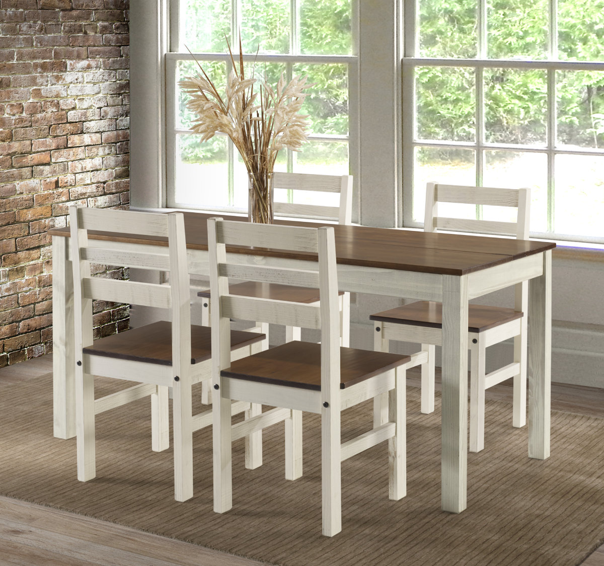 The brick 5 piece dining online set