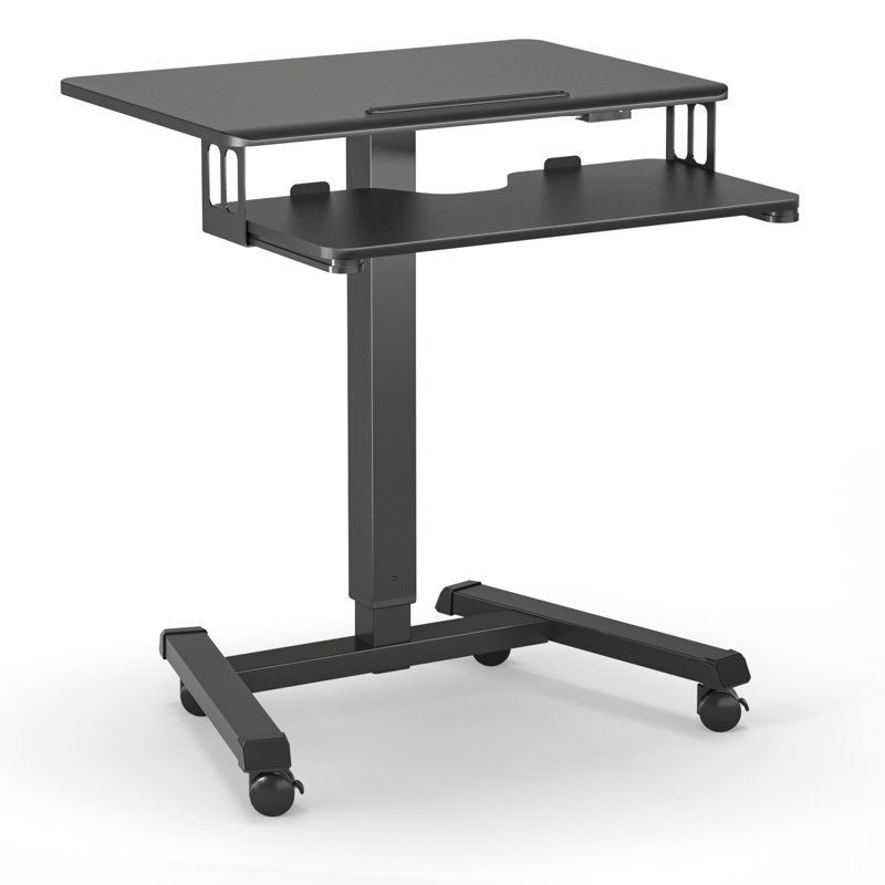 Adjustable Metal Base Standing Desk, Black