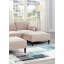 Ensemble de canapé d'angle modulaire 5 pièces en tissu rose poudré, 5 pièces
