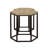 Zaelek 2-piece Hexagonal Nesting Tables Natural and Black