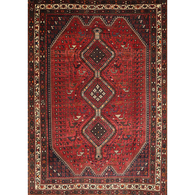 Tapis traditionnel rouge / noir Derrion