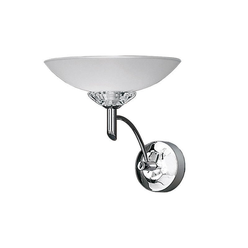 Richelieu Glass Sconce, Chrome