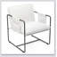 2 ensembles de 1 fauteuil avec accoudoirs suspendus et structure en métal