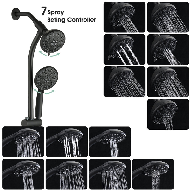 Drill-Free Dual Shower Head Spa System
