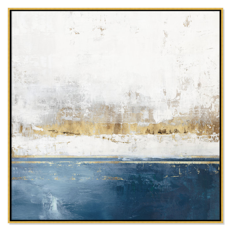 Impression Golden Horizon II par Casa Fine Arts, Or, H 41,5 po x l 41,5 po