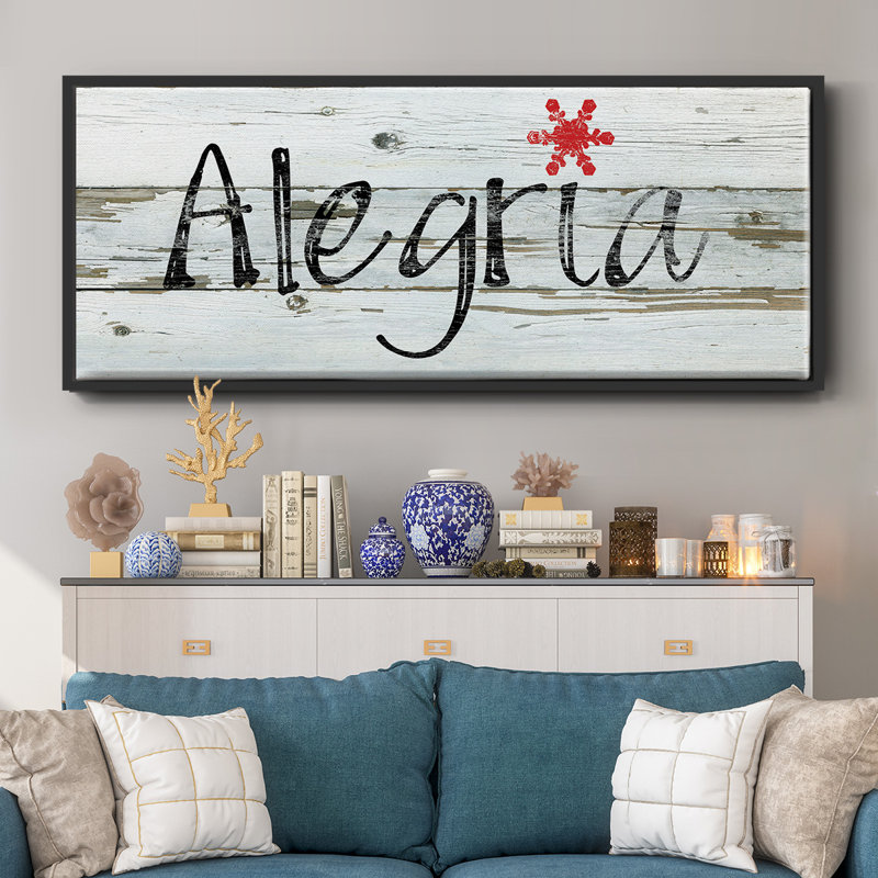 Alegria- Framed Canvas, 8" H x 20" W