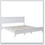Lit plateforme en bois massif blanc