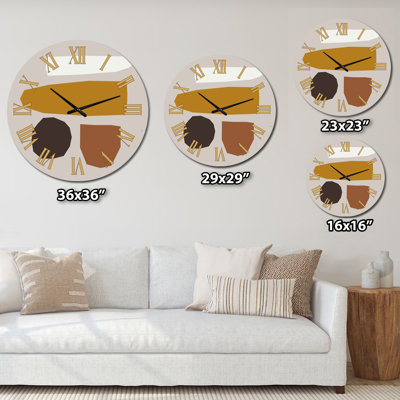 Minimal élémentaire organique et géométrique compostions XXVII - horloge murale moderne
