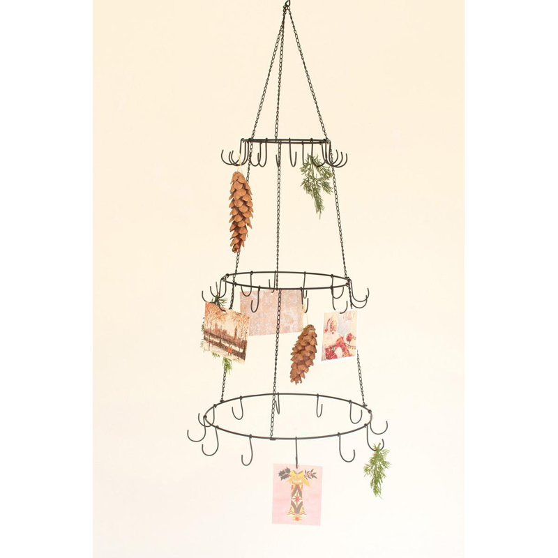  Arbre suspendu en métal pour ornements des Fêtes - H 42,9 po