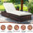 Outopee Wicker Patio Chaise Lounge with Cushion-1554721955