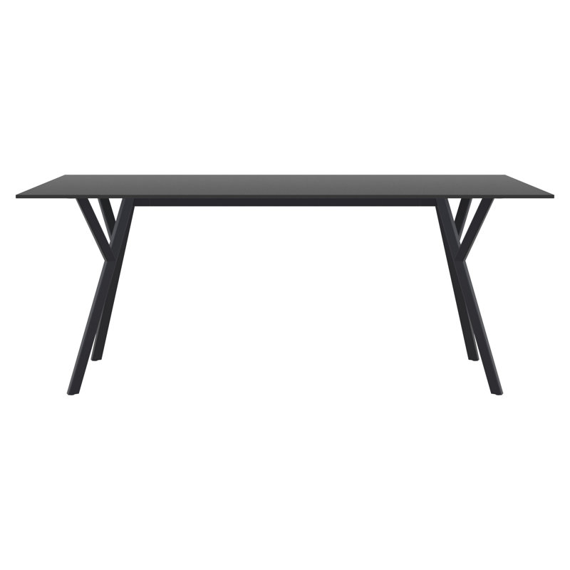 Table de salle à manger Pontus, L 35,5 po x L 71 po x H 29,5 po, Noir