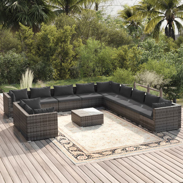 Ebern Designs Outdoor Seating Group with Cushions | Wayfair