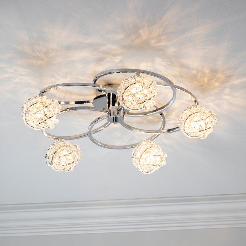Sharri Crystal Semi Flush Mount