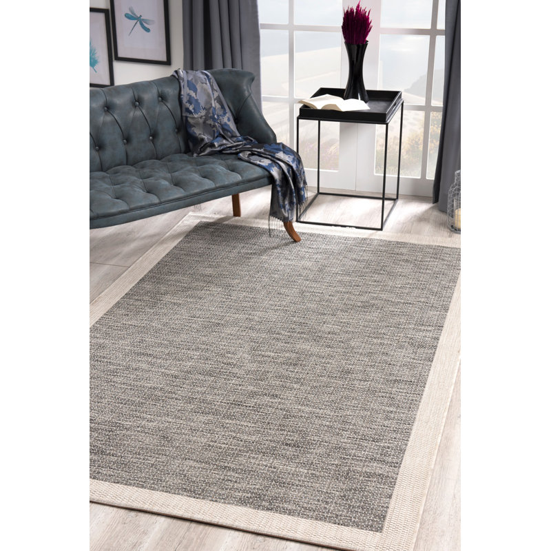 Tapis intérieur / extérieur gris Tinus, Rectangle 8 pi x 10 pi