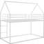 Lit simple superposé au-dessus d'une maison avec solution de chambre à coucher intégrée et confortable pour structure métallique, finition