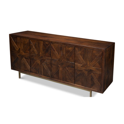 Griglia 80" Wide Mango Solid Wood Sideboard by Sarreid Ltd