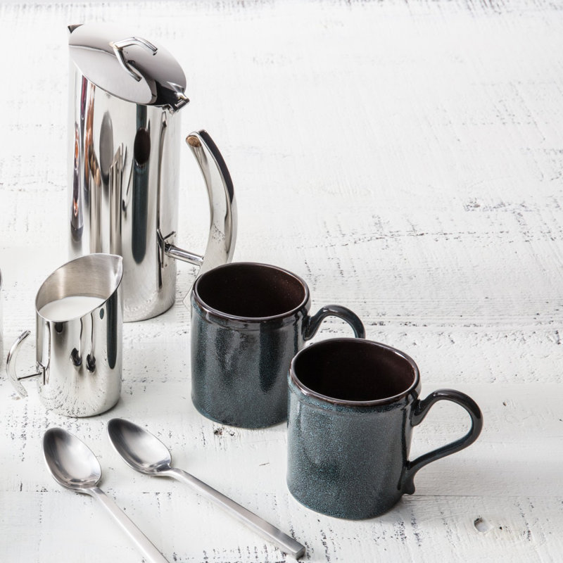 Fortessa Ston Stoneware, 9 Oz. Mug (Set of 6), Twilight, Twilight