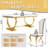 7 Pieces Luxury Kitchen Dining Table Set Of 6,70”Faux Marble Top With U-Shape Metal Base Dining Table For Kitchen, Dining Room-1674469234-1647672722-1647677901