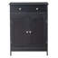 Armoire de rangement noire avec 2 portes et 1 tiroir-1118837249