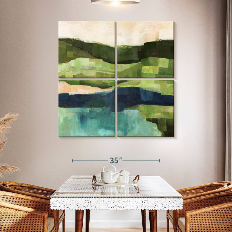Patchwork pastoral I, H 45 po x l 45 po