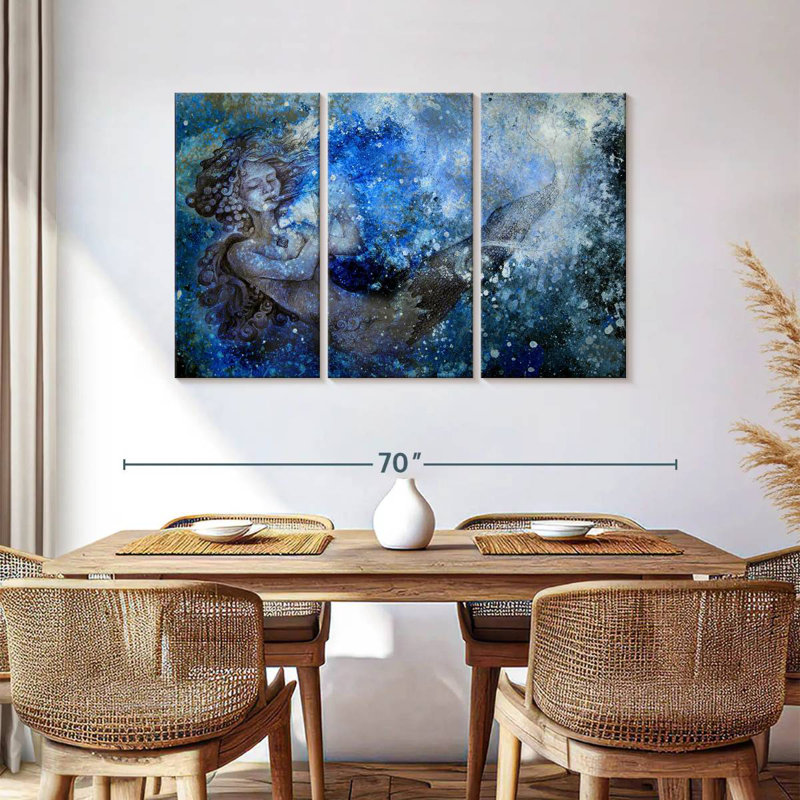 Kelan Abstract Mermaid, 36" H x 57" W