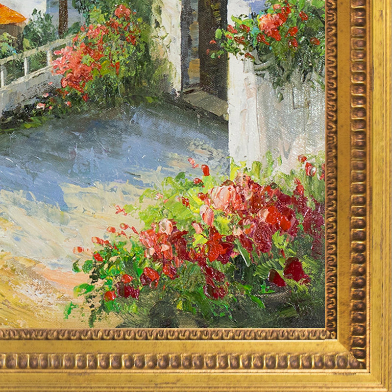 High Rise Bay, peinture sur toile encadrée, H 25 po x l 29 po x P 2 po, Flotteur Versailles doré encadré