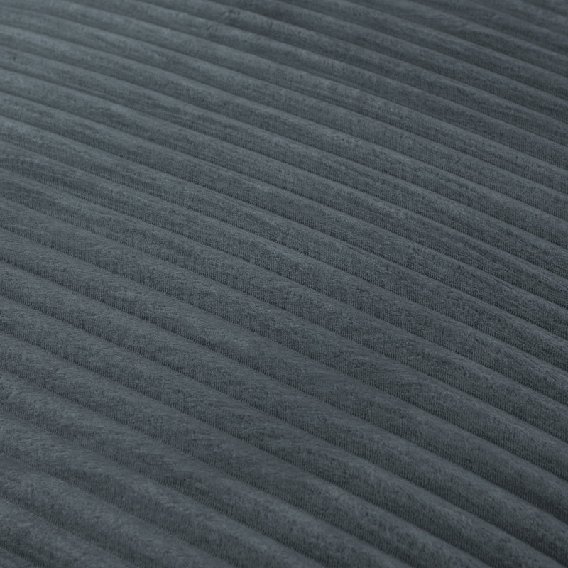 Méridienne surdimensionnée en velours côtelé, Gris foncé