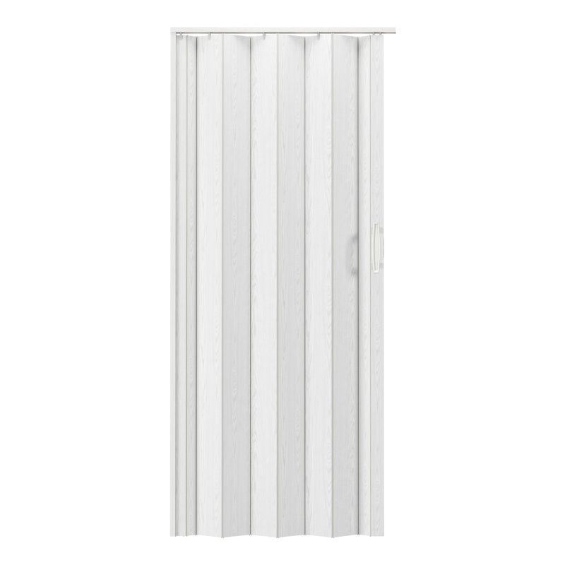 Portes accordéon pliables en PVC 32 po Studio Series, blanc, 32 po x 80 po, White Oak