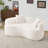 66.93 Inch Curved Loveseat Full Compression Sponge Sofa, Teddy Velvet Fabric, No-Assembly Compact Sofa For Small Spaces & Apartments, 350 Lbs Capacity-782136278-794813438