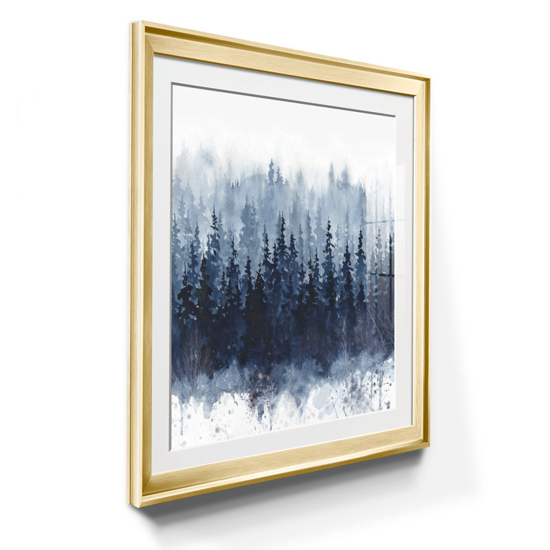 Forêt - Cadre photo, reproduction d'art sur papier, Doré, H 26,5 po x l 36,5 po x P 1,5 po