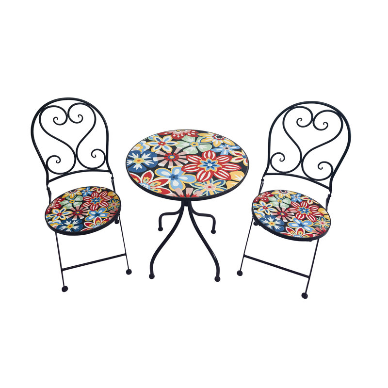 Mosaic Bistro Set 2 - Person Patio Dining Set with Round Table