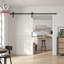 Porte de grange en bois manufacturé à panneaux en PVC avec trousse de quincaillerie-88629668-91154254
