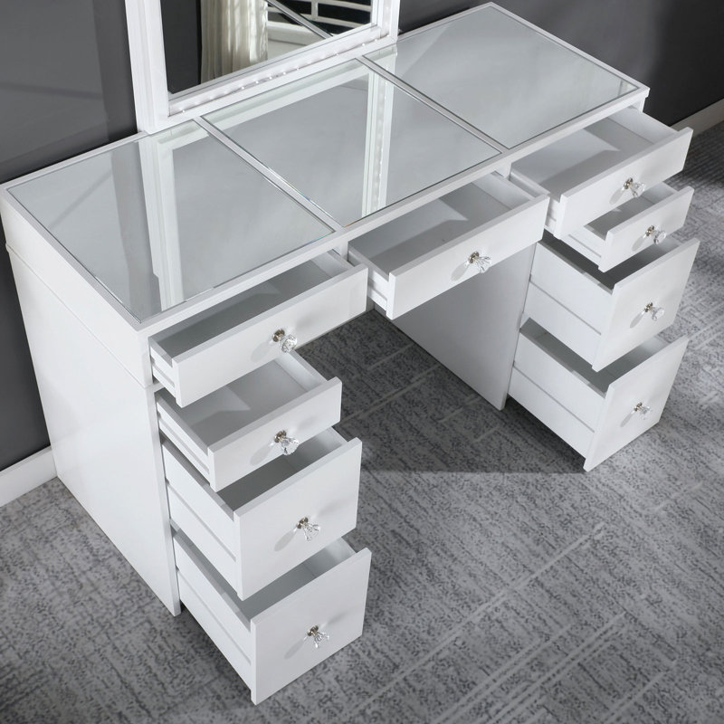 Ensemble coiffeuse et tabouret Evana