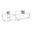 Coussin de canapé modulaire en similicuir blanc-1620023028