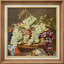 Renaissance Style Still Life With Grapes Classic Vintage - peinture sur toile à cadre unique-86450681