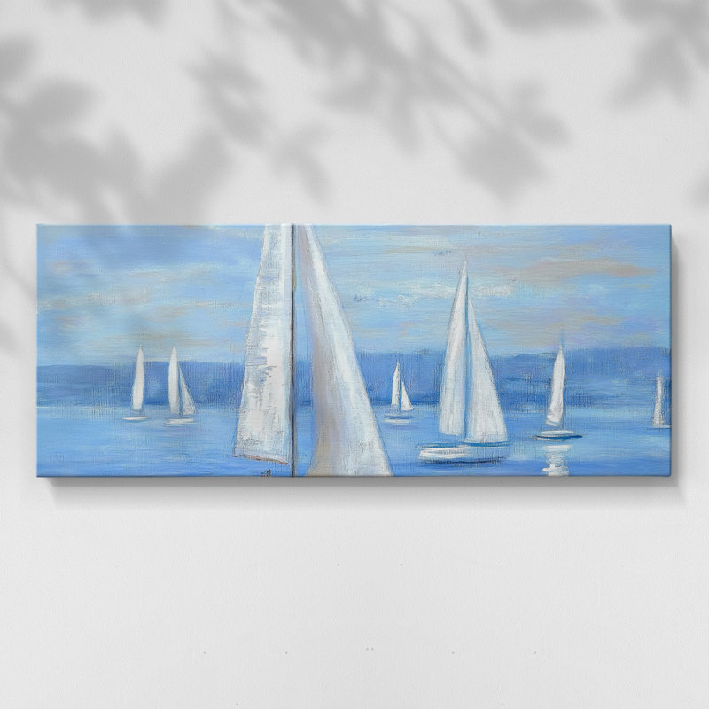 Nautical Series-CCXL- Toile tendue avec châssis - Prêt à accrocher, H 12 po x l 30 po