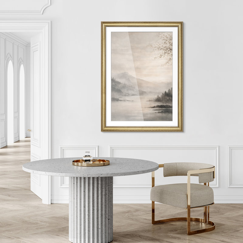 Art mural encadré doux 26 "x 36", Reproduction encadrée avec passe-partout, H 36 po x l 26 po