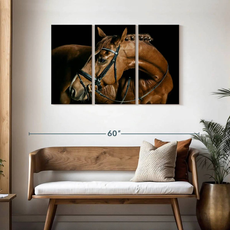 Brampt Chestnut Dressage Horse, 28" H x 45" W