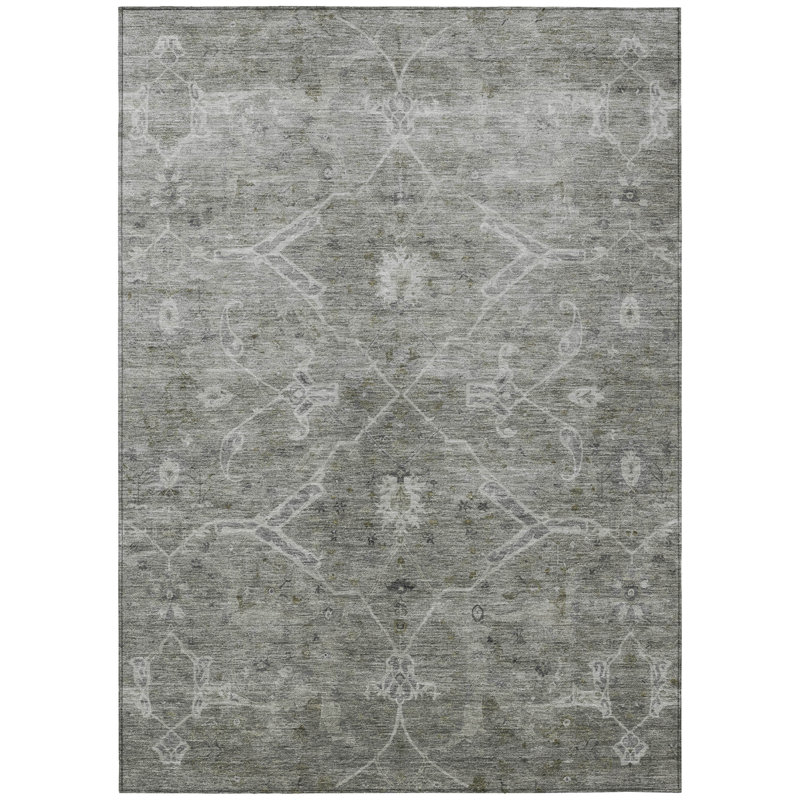 Machine Washable Indoor/Outdoor Masuda ACN2298 Global Rug, Rectangle 9' x 12'