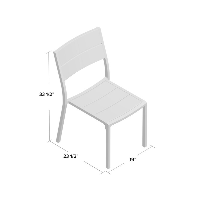 Chaise d'appoint de patio empilable Brighton