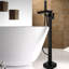 Robinet de baignoire noir mat avec douche à main - Poignée à levier, tuyau en acier inoxydable, fixation murale moderne résistante à la corrosion, bec cascade simple, rouille et installation facile