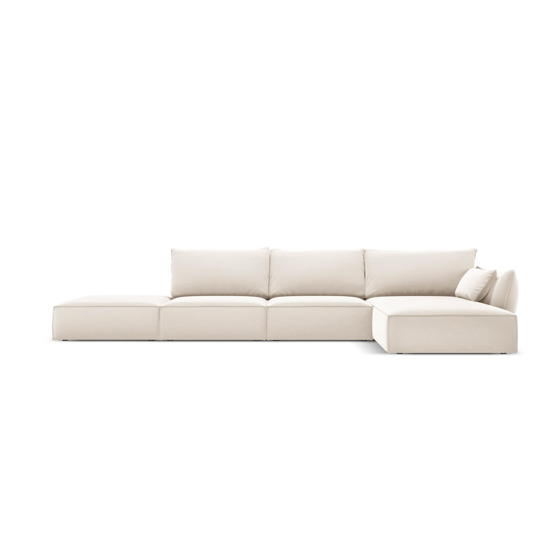 Alexsandro 5 Seater Corner Sofa , Light Beige, Right Hand Facing