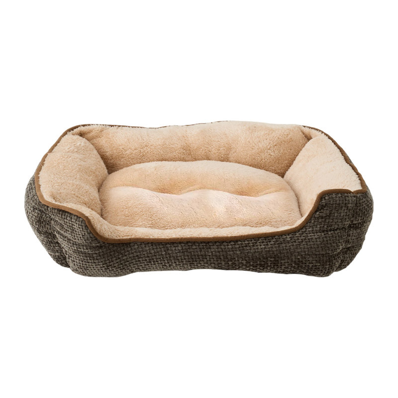 Polyester Pet Bed, Small (15cm H x 70cm W x 60cm D), Coffee