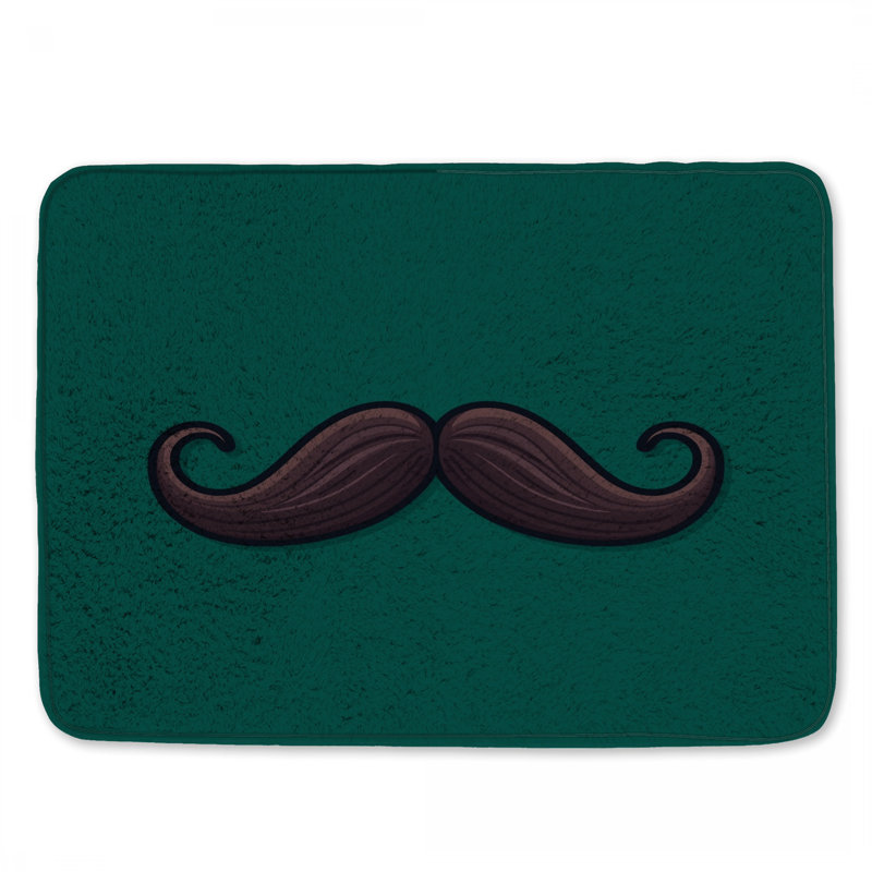 Tapis de bain courbé à moustache, L 24 po x L 17 po