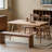 Simple modern rectangular dining table Cherry Rectangular Solid Wood Top with Solid Wood Base Dining Table