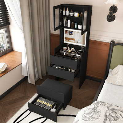 Vanity with Mirror and Seat
