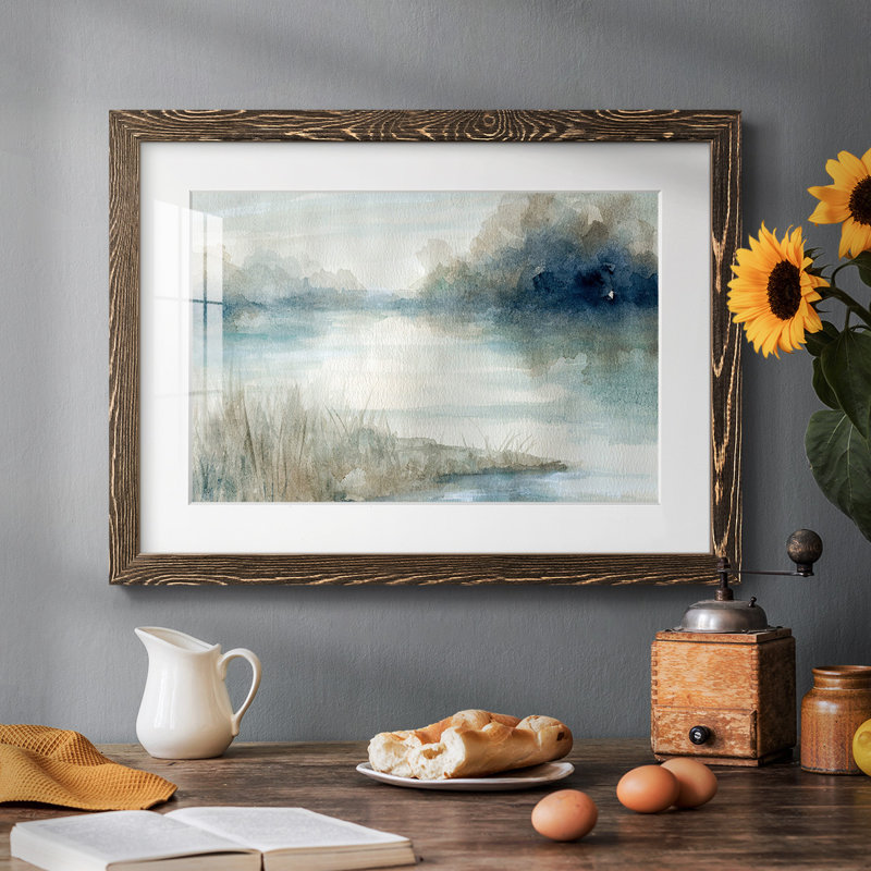 Still Still Waters, H 18 po x l 26 po x P 1,5 po, Noyer